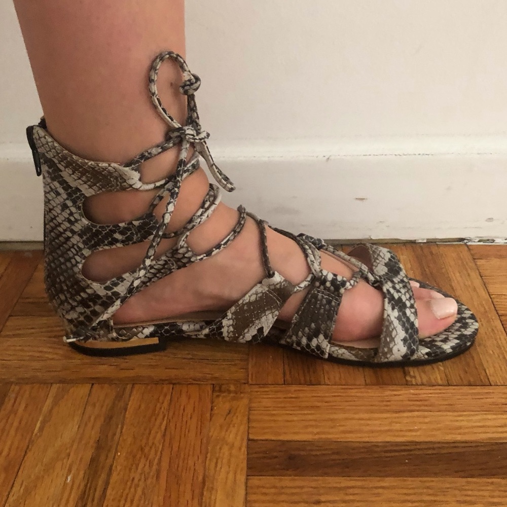 ASOS Gladiator Snakeskin Sandal